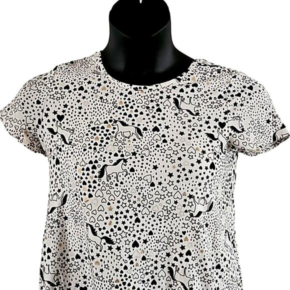 Good condition Wonder Nation Shirt White Graphic Girls Size XL 14/16 - Picture 3 of 6